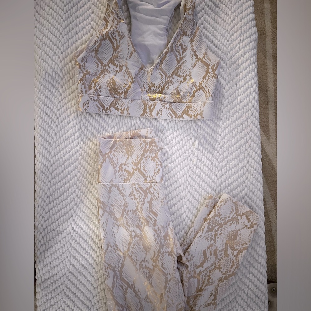 Fabletics Active Set - White Snake Print - image 1